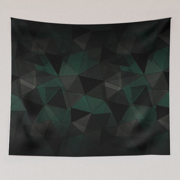 Item preview, Abstract geometric pattern. Turquoise, black, grey triangles. designed and sold by marinaklykva.