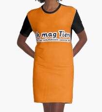 Ich mag Tiere. Graphic T-Shirt Dress
