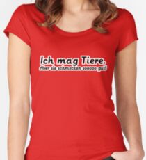 Ich mag Tiere. Women's Fitted Scoop T-Shirt