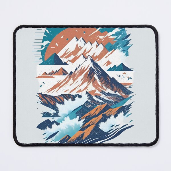 Item preview, Mountain Splash Retro Illustration designed and sold by craftyartsdigi.