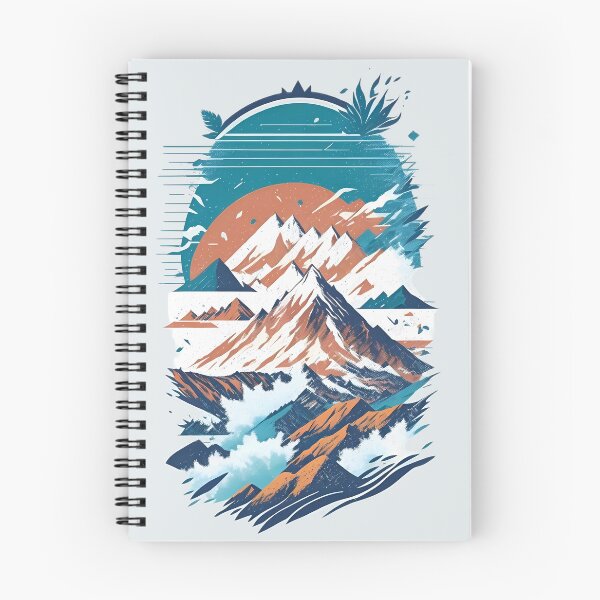 Item preview, Mountain Splash Retro Illustration designed and sold by craftyartsdigi.