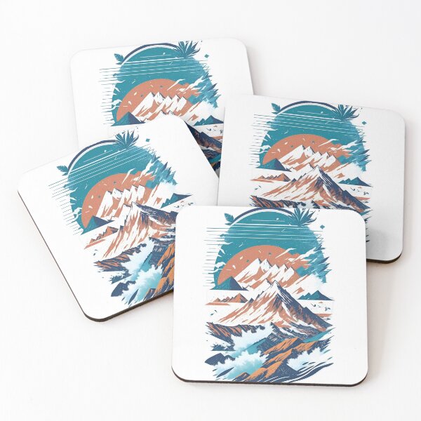 Item preview, Mountain Splash Retro Illustration designed and sold by craftyartsdigi.