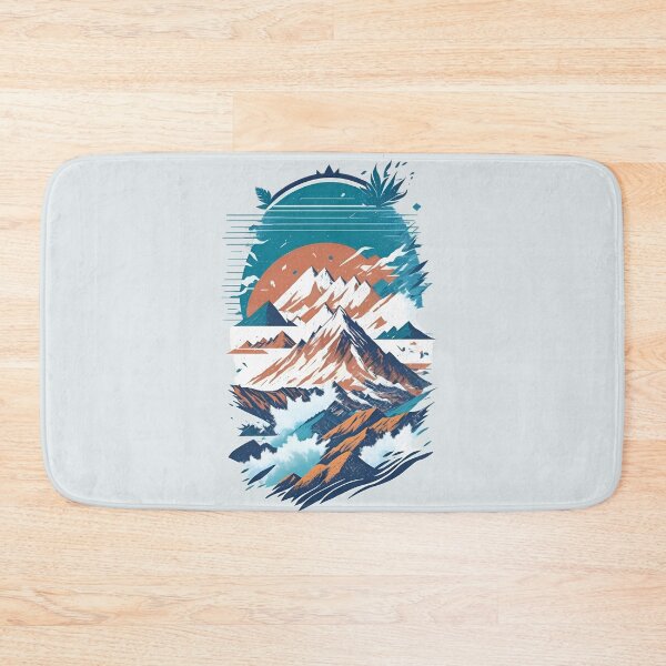 Item preview, Mountain Splash Retro Illustration designed and sold by craftyartsdigi.
