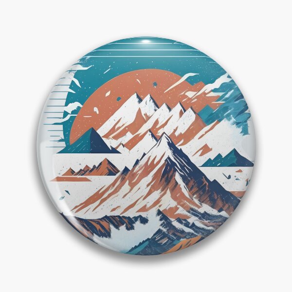 Artikelvorschau, Bergkette Splash Retro Grafik entworfen und verkauft von craftyartsdigi.