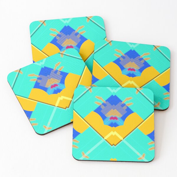 Item preview, Vibrant music abstract geometric minimalist guitar exotic summer blue - sunny gift for guitarists musicians and minimalist music and guitar lover designed and sold by Ralek.
