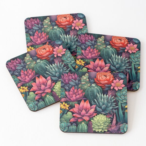 Item preview, Succulents and cacti pattern  designed and sold by BloodRubyz.