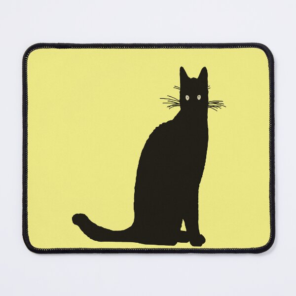 Item preview, Seated Black Cat In Elegant Pose Silhouette designed and sold by taiche.