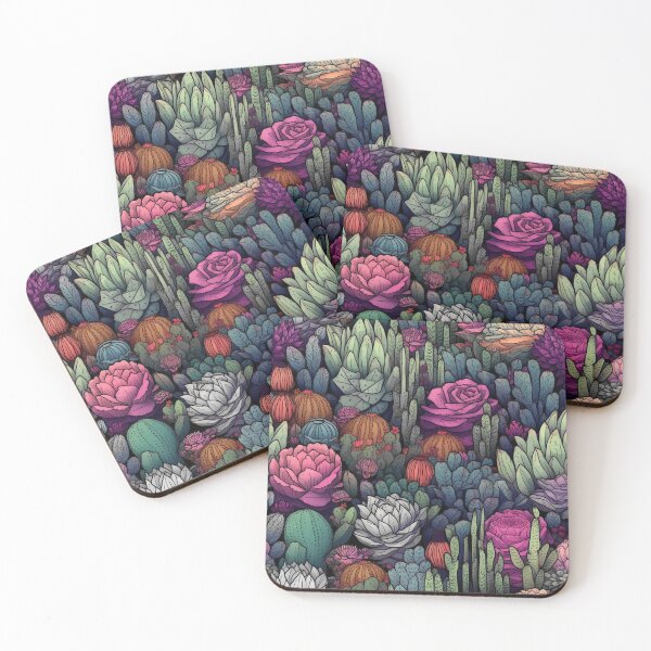 Item preview, Succulents and cacti pattern  designed and sold by BloodRubyz.