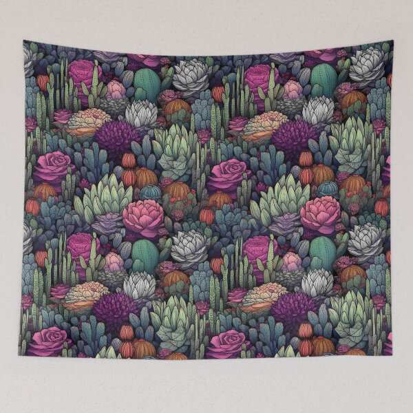 Item preview, Succulents and cacti pattern  designed and sold by BloodRubyz.