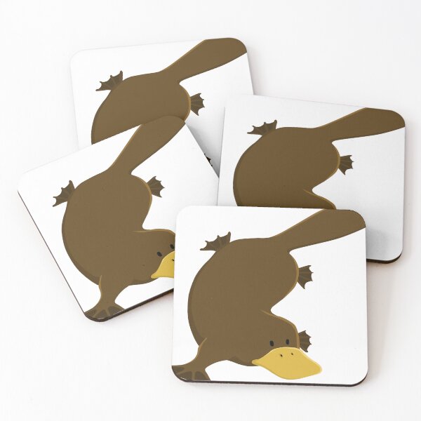 Item preview, acrobatic yellow billed brown platypus designed and sold by Paucek-ACT12.