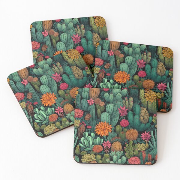 Item preview, Succulents and cacti pattern  designed and sold by BloodRubyz.