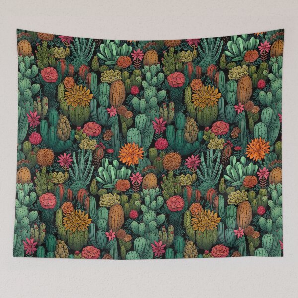 Item preview, Succulents and cacti pattern  designed and sold by BloodRubyz.