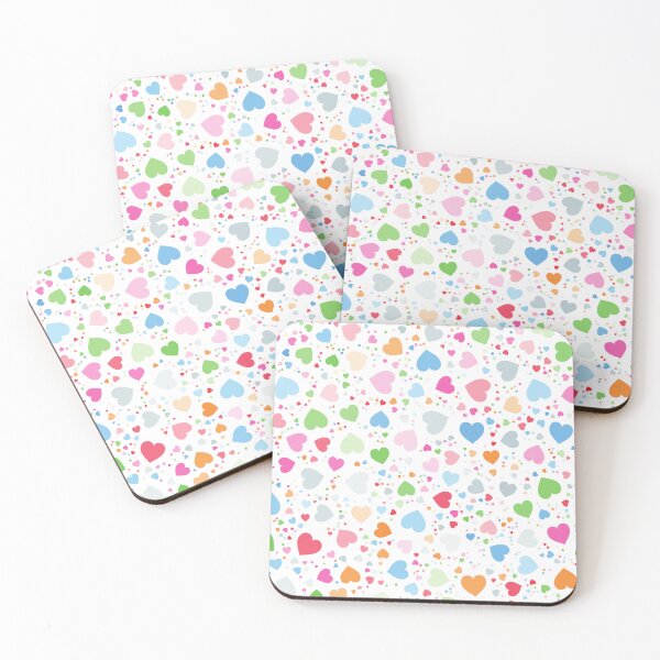 Item preview, Multicolor Hearts AOP designed and sold by VirtualFaries.