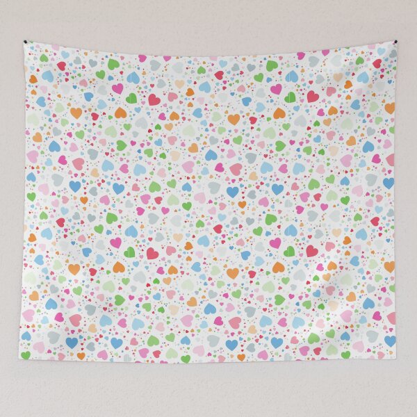 Item preview, Multicolor Hearts AOP designed and sold by VirtualFaries.