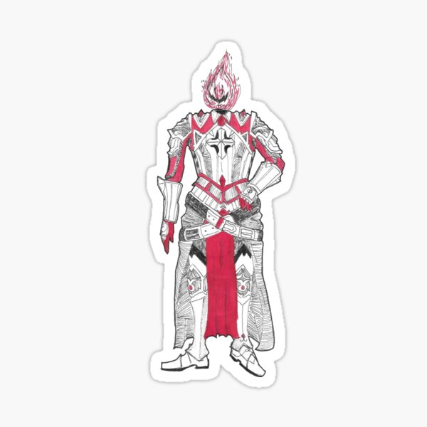 Aperçu de l'œuvre FireKnight, le chevalier sans peur et sans tête créée et vendue par Kimichto.