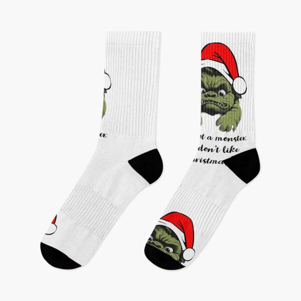 Item preview, Cute Green Troll Christmas Xmas 'I'm not a monster, just don't like Christmas' designed and sold by SADStyleDesigns.