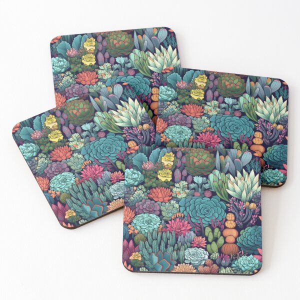 Item preview, Succulents and cacti pattern  designed and sold by BloodRubyz.