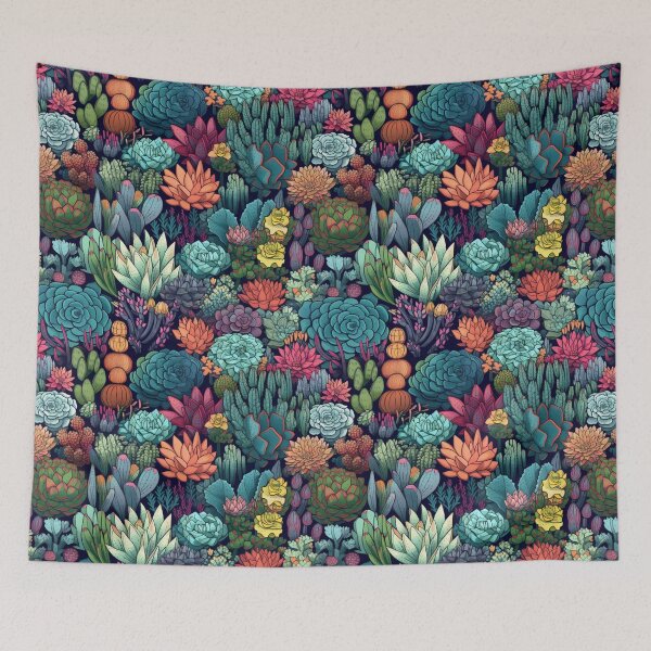 Item preview, Succulents and cacti pattern  designed and sold by BloodRubyz.