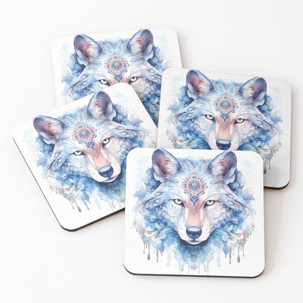 Item preview, Stylish Magic Wolf Head In Watercolor designed and sold by AdrianGrosu.