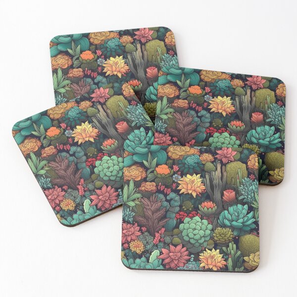 Item preview, Succulents and cacti pattern  designed and sold by BloodRubyz.