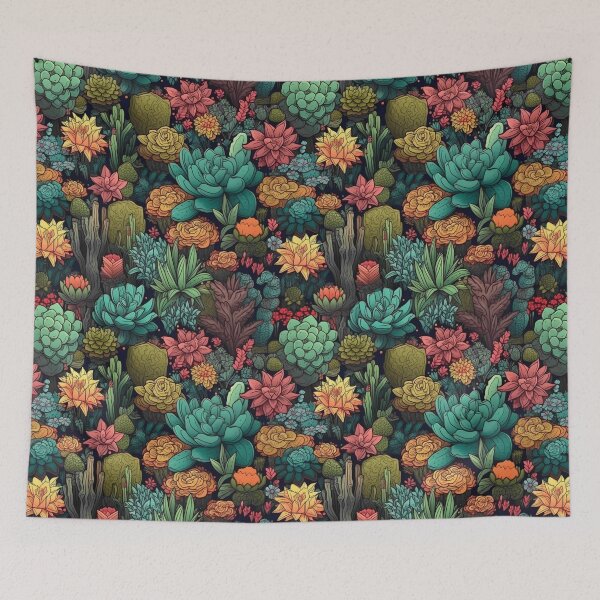 Item preview, Succulents and cacti pattern  designed and sold by BloodRubyz.