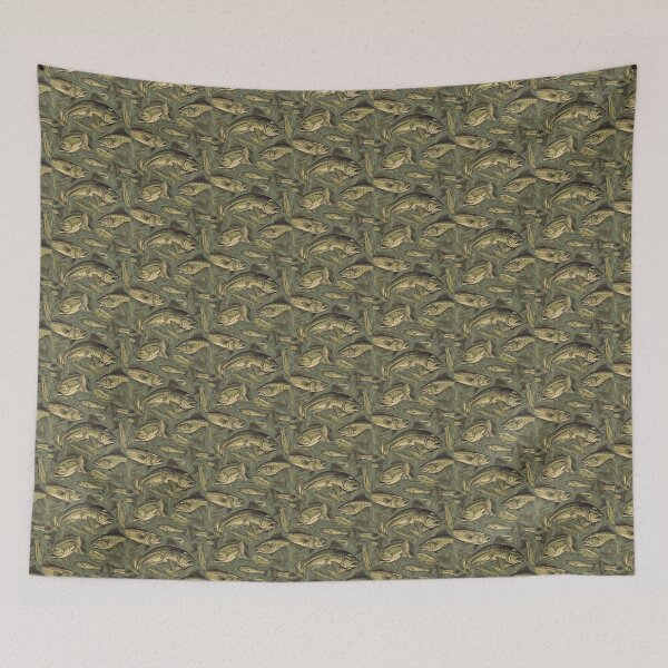 Item preview, Bass Fishing Pattern: Dive into the Thrill of Angling with Striking Style designed and sold by pixeldizajn.