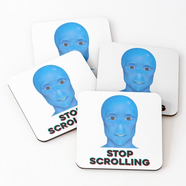 Item preview, Stop Scrolling Blue Guy / Stop Scrolling Blue Alien designed and sold by Borg219467.