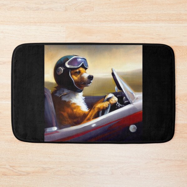 Item preview, Dog Driving Racecar designed and sold by CrankyOldDude.