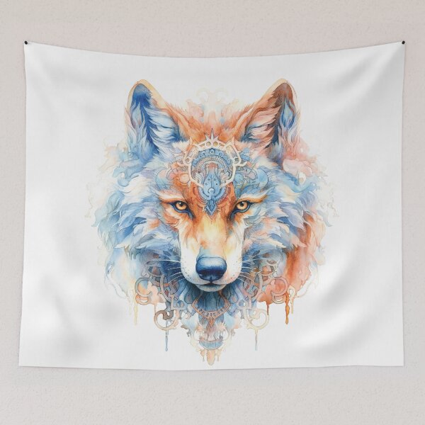 Item preview, Stylish Magic Wolf Head In Watercolor designed and sold by AdrianGrosu.