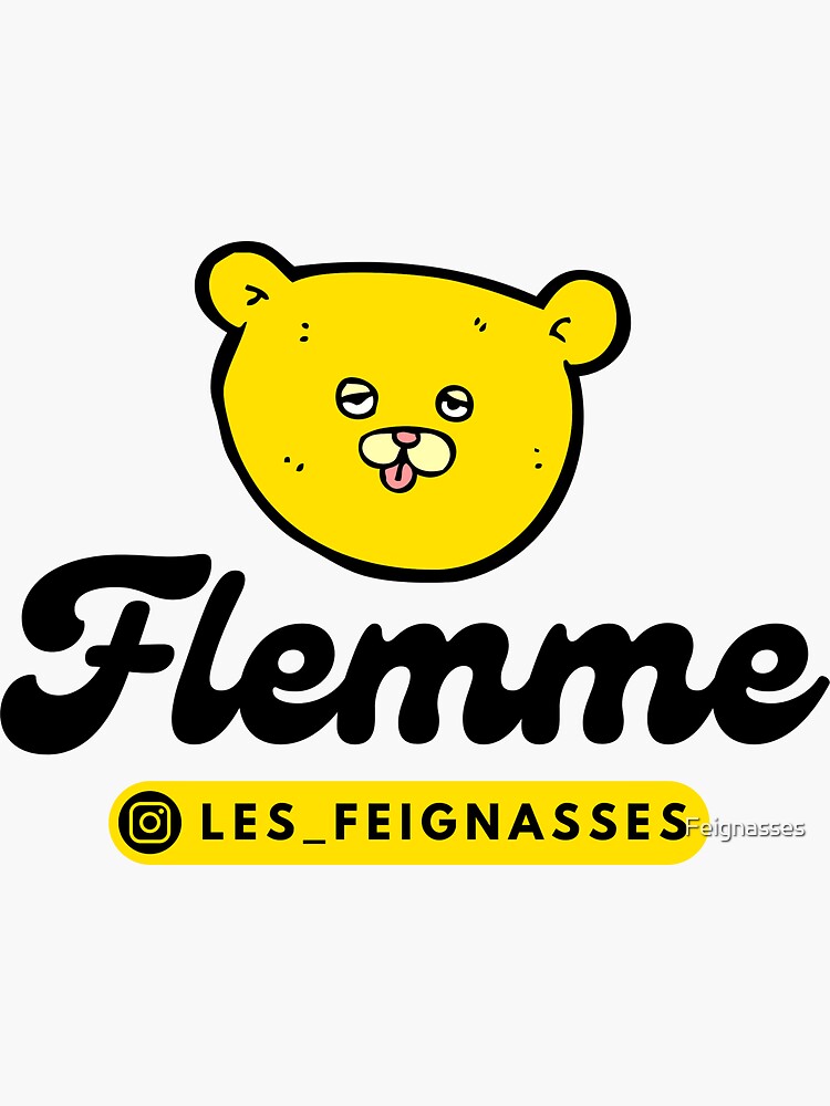 Thumbnail 3 of 3, Sticker, Les Lazy Stickers - Black designed and sold by Feignasses.
