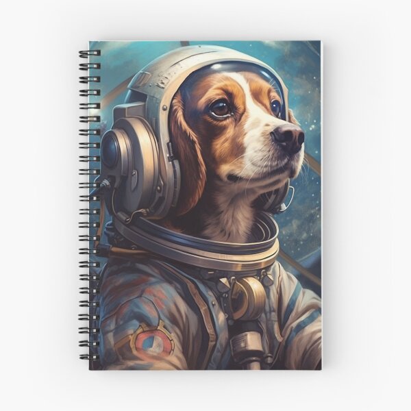 Item preview, Cosmic Voyager: Hyper-Detailed Portraits of Astronaut Dog in Steampunk Space designed and sold by Bee Happy Creative™.
