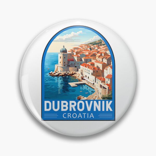 Artikel-Vorschau von Dubrovnik Kroatien Reise-Retro-Emblem, designt und verkauft von KrisSidDesigns.