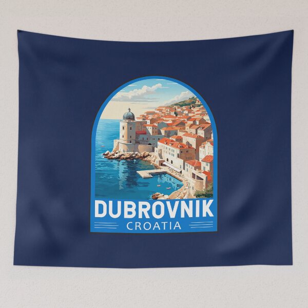 Item preview, Dubrovnik Croatia Travel Retro Emblem designed and sold by KrisSidDesigns.
