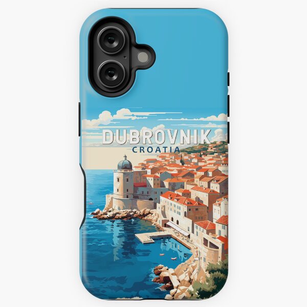 Item preview, Dubrovnik Croatia Travel Art Vintage designed and sold by KrisSidDesigns.