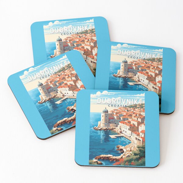Item preview, Dubrovnik Croatia Travel Art Vintage designed and sold by KrisSidDesigns.