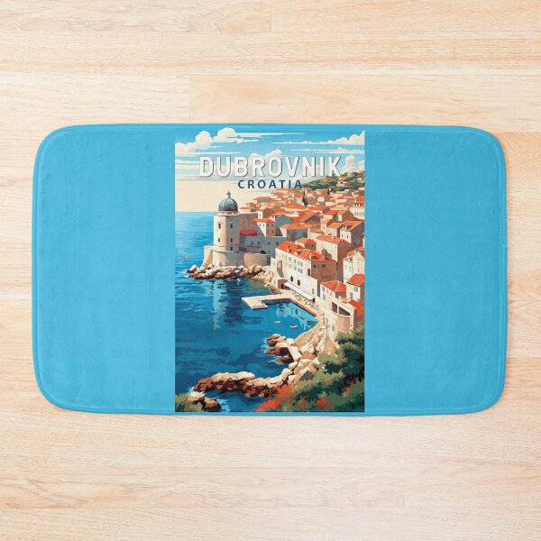 Item preview, Dubrovnik Croatia Travel Art Vintage designed and sold by KrisSidDesigns.