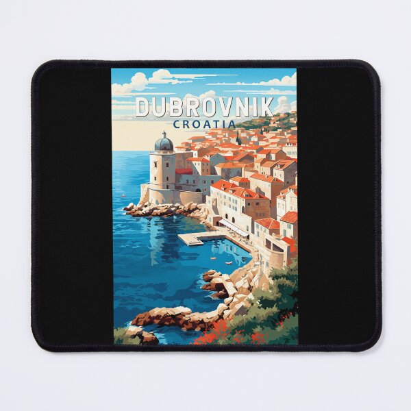Item preview, Dubrovnik Croatia Travel Art Vintage designed and sold by KrisSidDesigns.