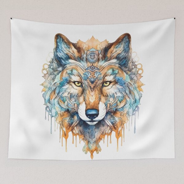 Item preview, Stylish Magic Wolf Head In Watercolor designed and sold by AdrianGrosu.
