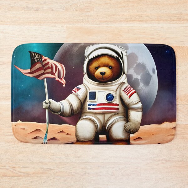Item preview, Teddy wearing a space suit Planting Flowers on the moon designed and sold by Colin Bentham.