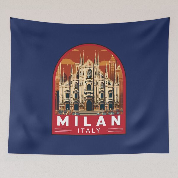 Item preview, Milan Italy Travel Art Emblem designed and sold by KrisSidDesigns.