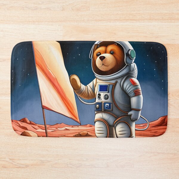 Item preview, Teddy wearing a space suit Planting Flowers on the moon designed and sold by Colin Bentham.