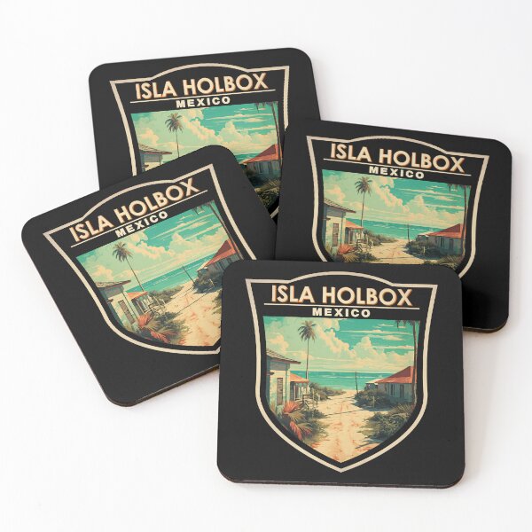 Item preview, Isla Holbox Mexico Travel Art Badge designed and sold by KrisSidDesigns.
