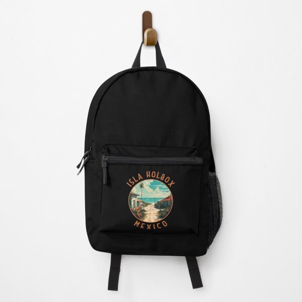 Item preview, Isla Holbox Mexico Illustration Distressed Circle designed and sold by KrisSidDesigns.