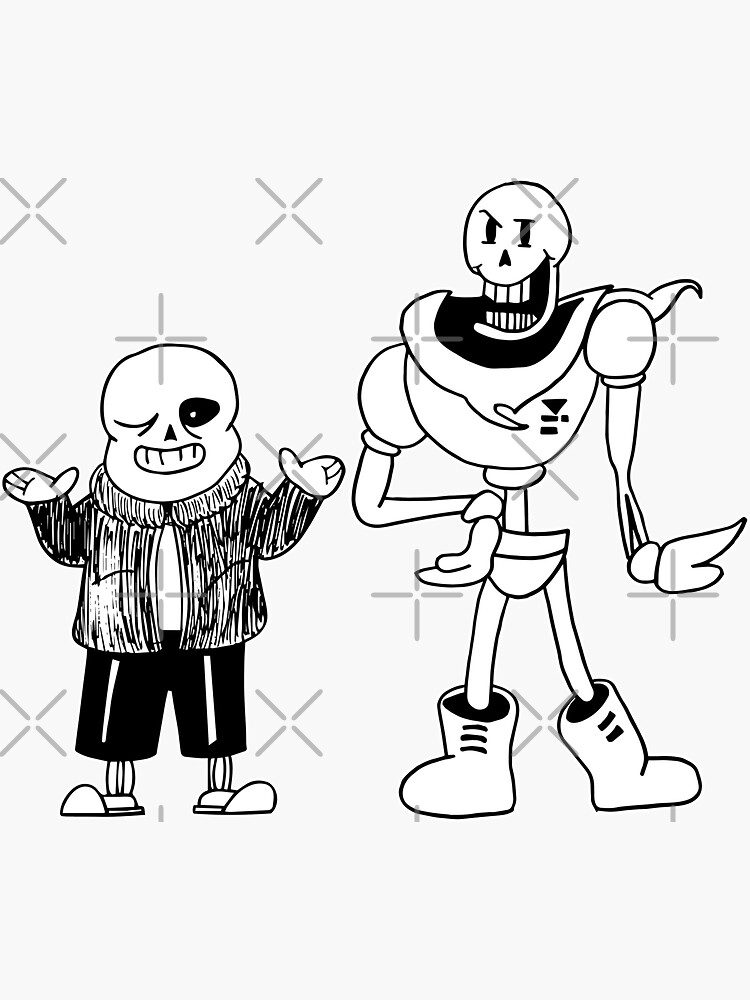  Undertale - Sans and Papyrus Sticker Bumper Sticker