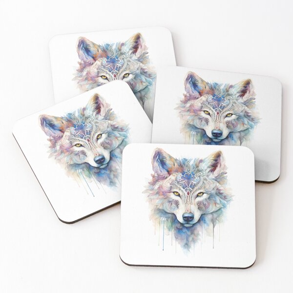 Item preview, Stylish Magic Wolf Head In Watercolor designed and sold by AdrianGrosu.