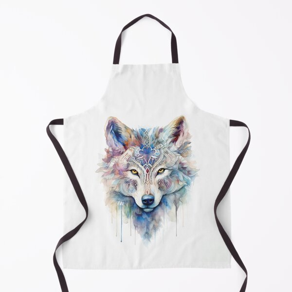 Aperçu de l'œuvre Stylish Magic Wolf Head In Watercolor créée et vendue par AdrianGrosu.