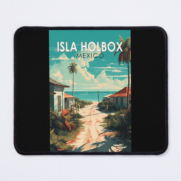 Item preview, Isla Holbox Mexico Travel Art Vintage designed and sold by KrisSidDesigns.
