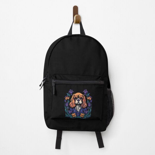 Item preview, King Charles Spaniel with Irises illustration designed and sold by Gerald Waters.