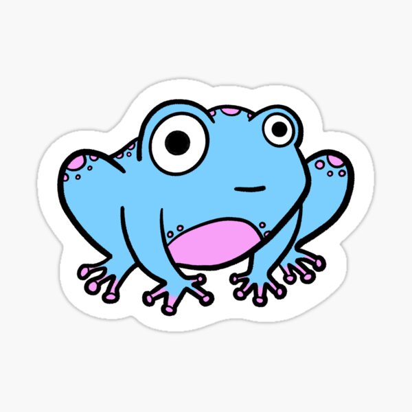 Cotton Candy Frog Sticker