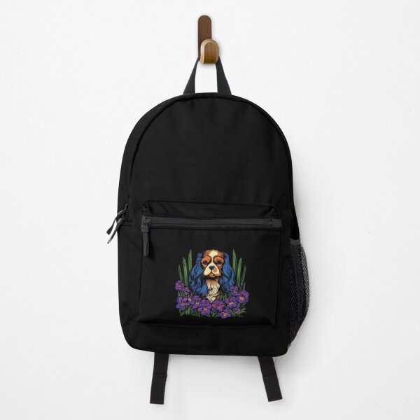Item preview, King Charles Spaniel with Irises illustration designed and sold by Gerald Waters.
